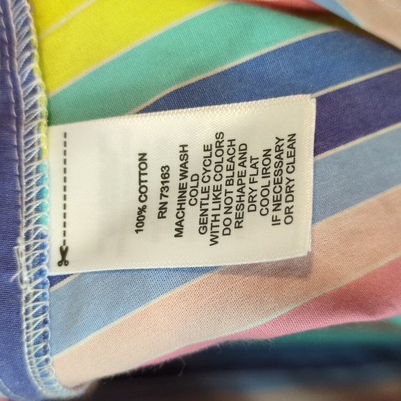 Melissa Paige Rainbow Stripe Swing High Low Hem Tank Top Women's Medium NWT - Picture 16 of 16